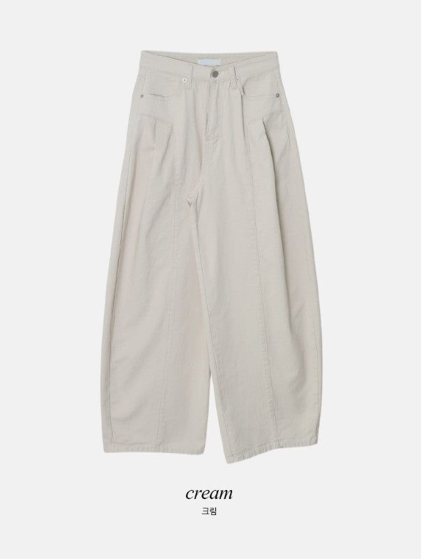Devil Balloon Pintuck Wide Cotton Pants (3color)