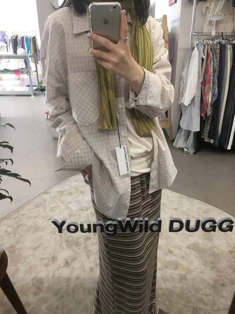 YWD STRIPE SKIRT (2color)