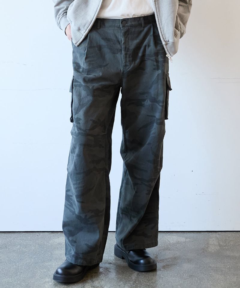 nomad camo parachute cargo pants charcoal