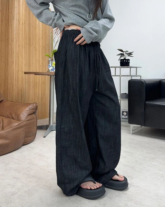 Ed Linen Wide Banding Denim