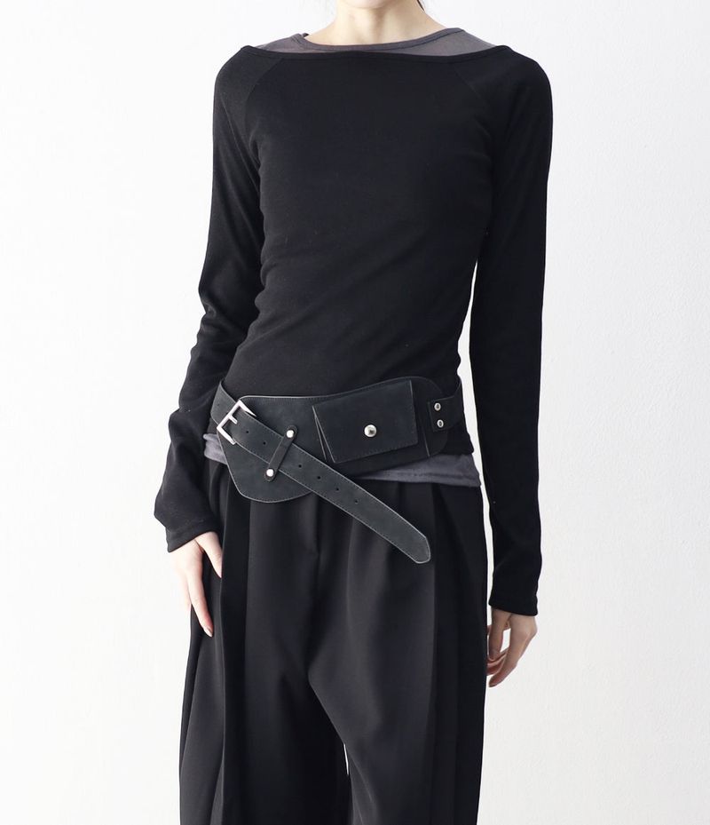 NONCODE（ノンコード）の「Charlotte Color Block Off-Layered T-shirt（Tops）」