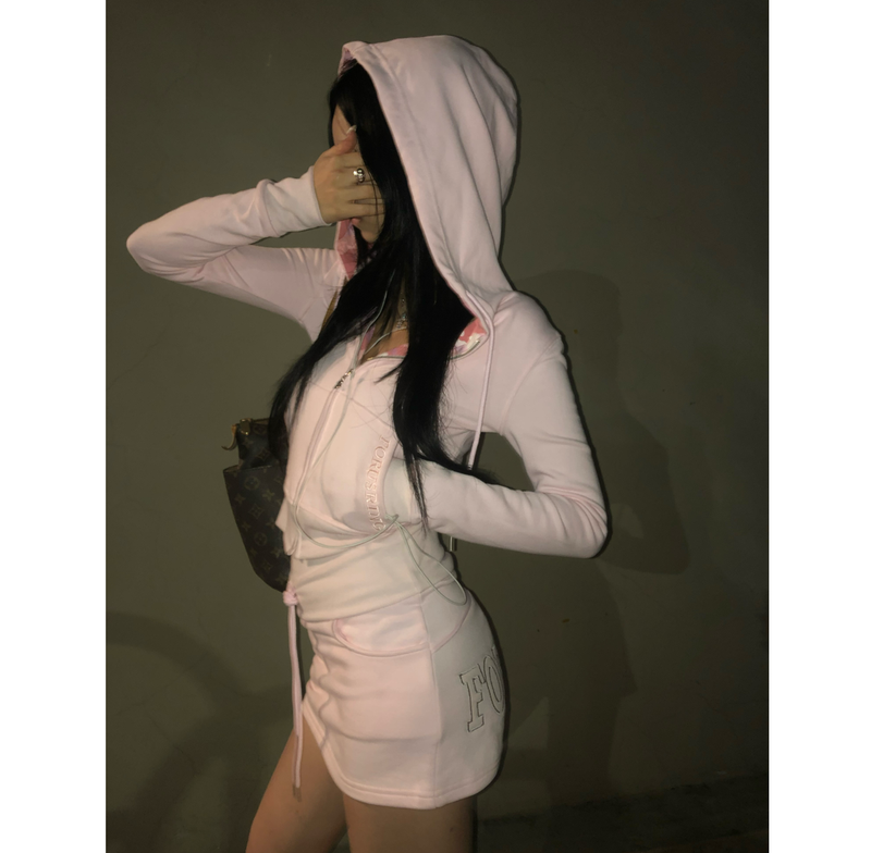 BEBE CAGO TRAINING  HOODIE [PINK]
