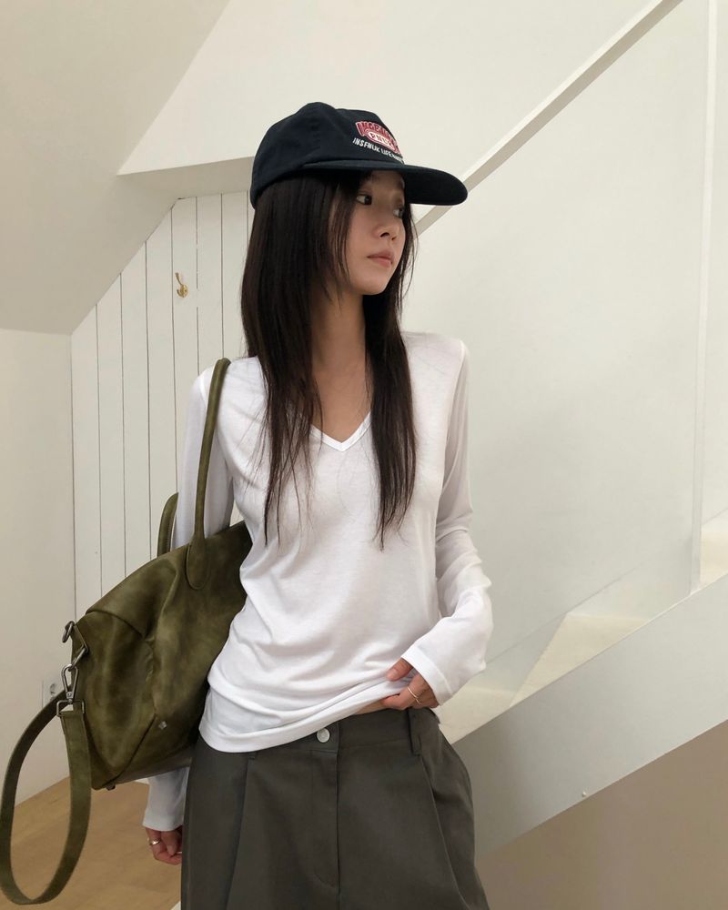 [ORIGINAL] Nimo Deep V-neck long-sleeve T-shirt