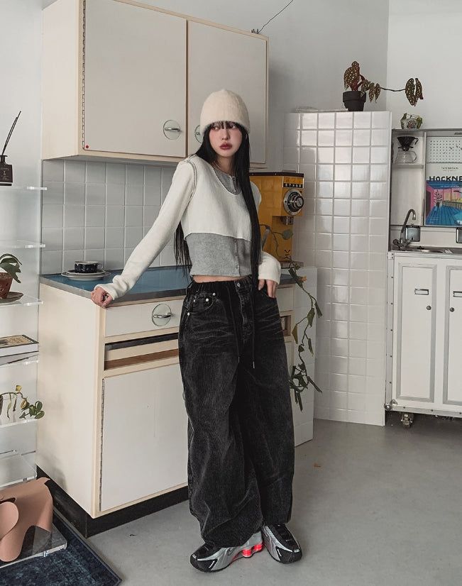 Dusty Corduroy Washed Balloon Pants