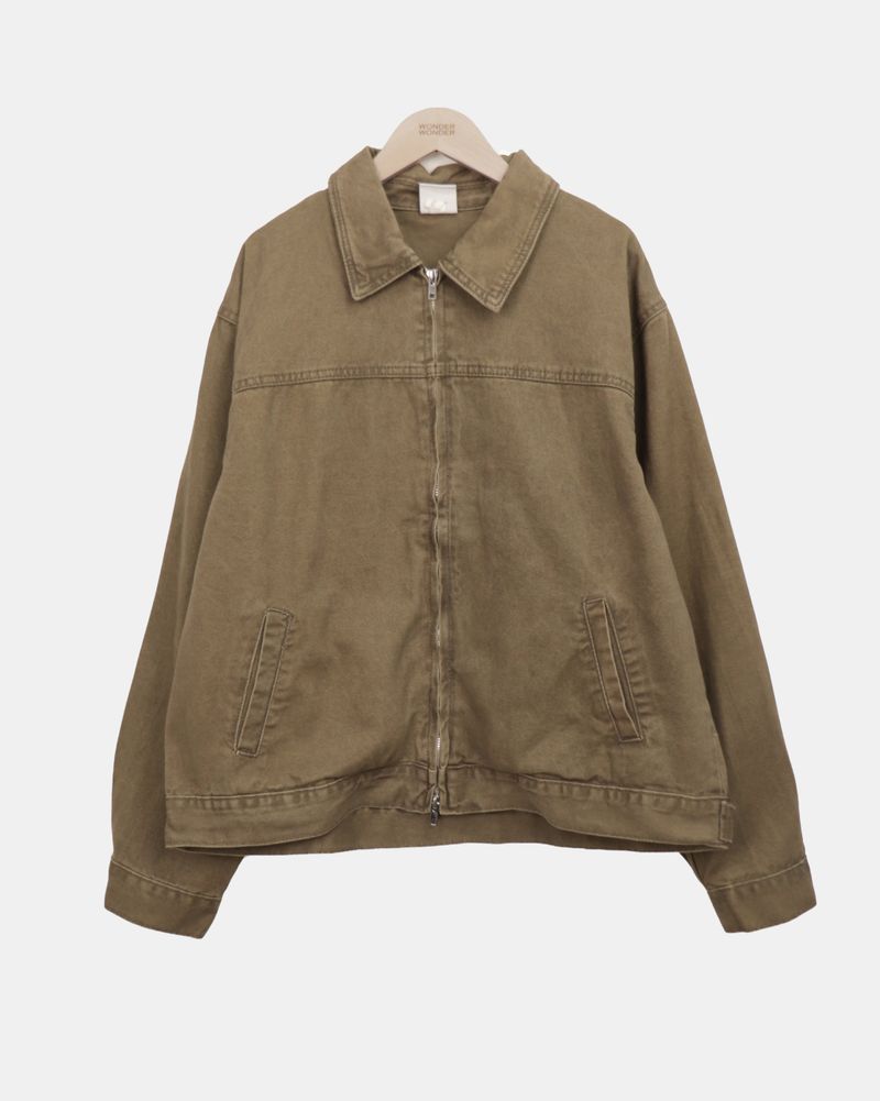 Luken Semi Crop Washed Collar Jacket