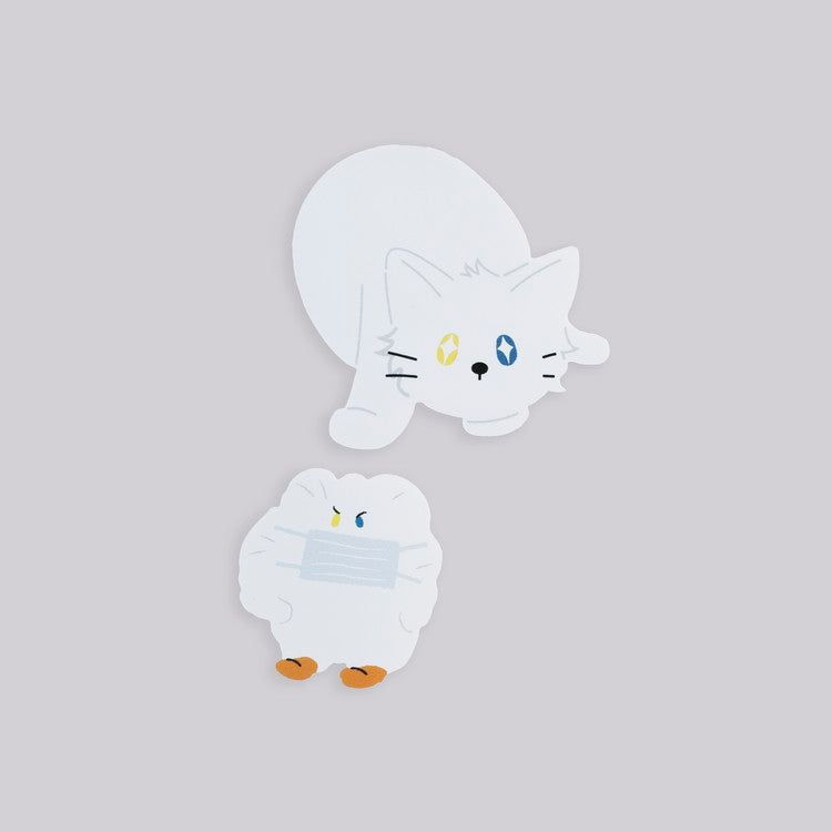 Moment with fluffy removable sticker pack