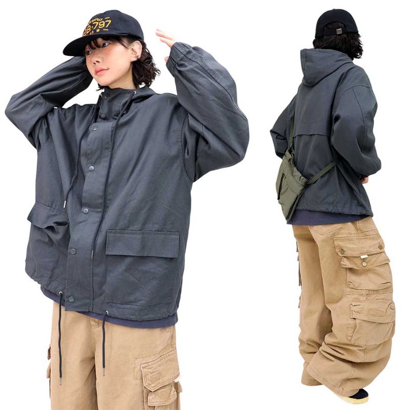Oversized Vintage Hooded Field Jacket