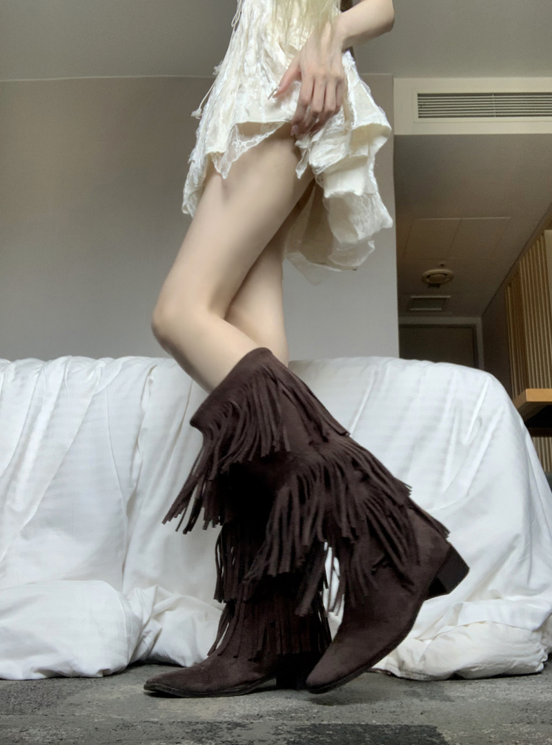 suzen（スゼン）の「Grannon Vintage Tassel Boots (2color)（Shoes）」