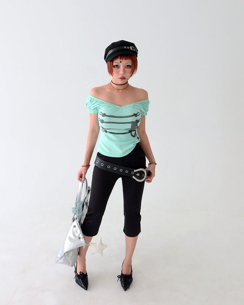 Capri leggings Slit Capri pants