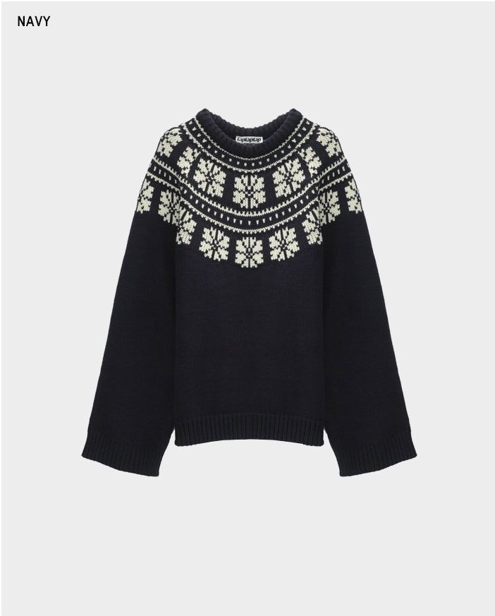 Nordic snow flake knit