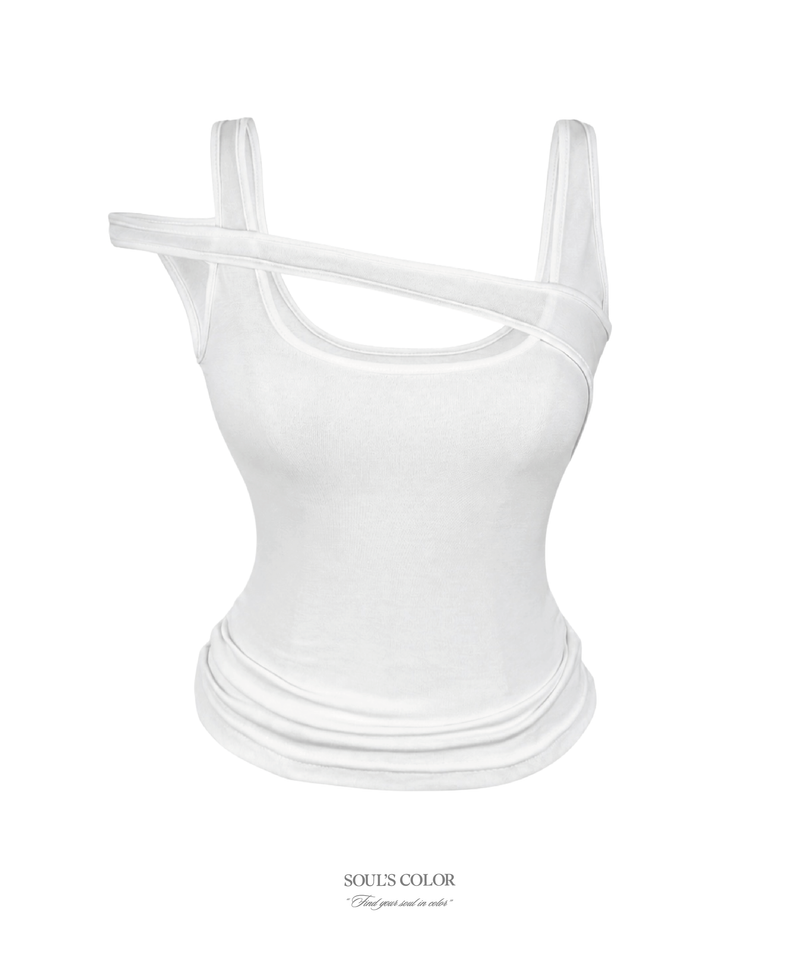 SOUL'S COLOR(ソウルズカラー)の「STRAP SLEEVELESS TOP (3COLOR)(Tops)」