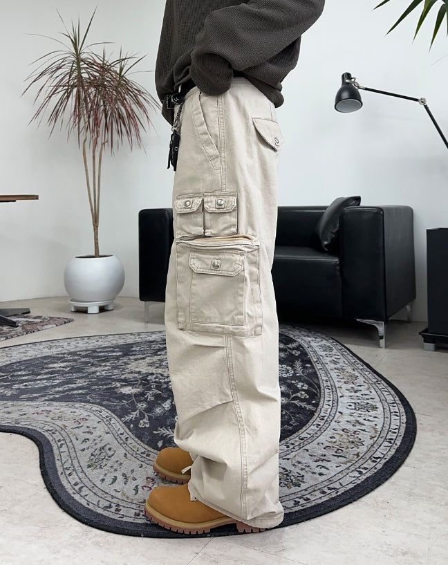 Hetin Utility Pocket Cargo Pants