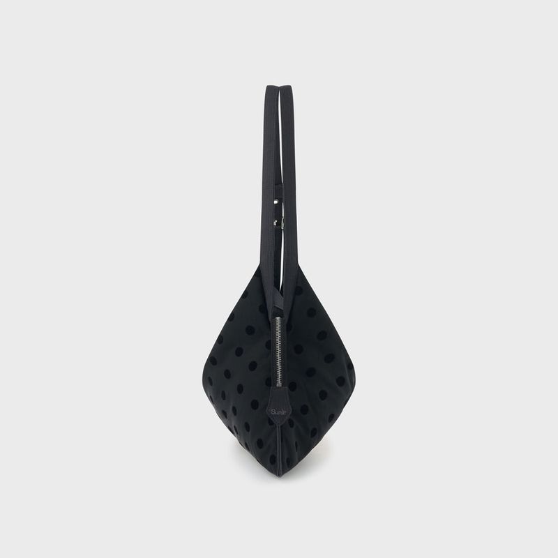 Buckle Cross Bag (Dot Black)