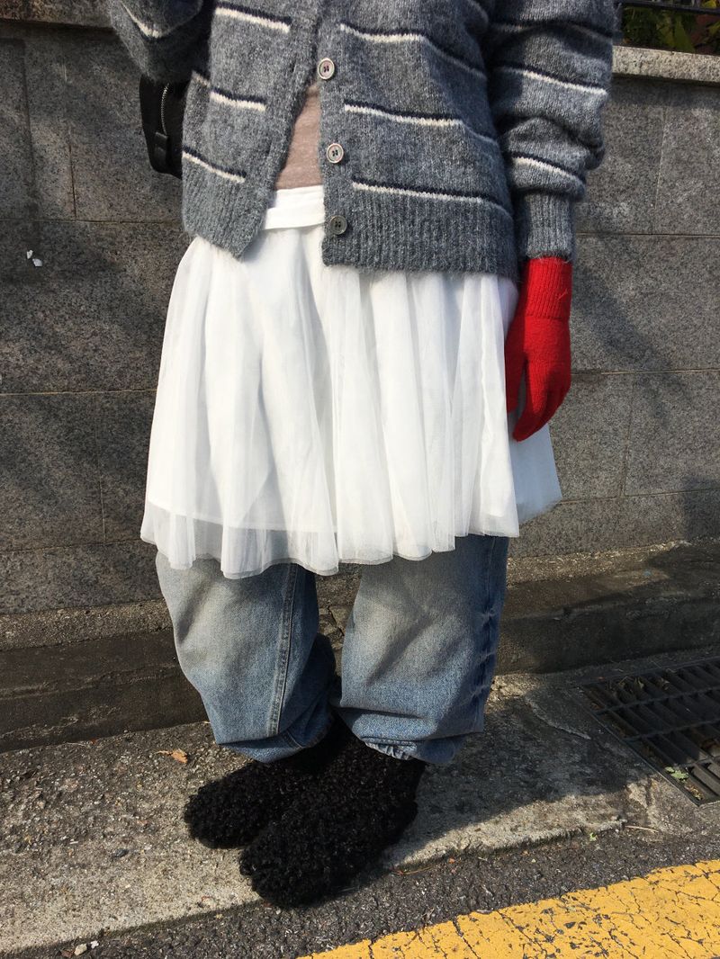 Side pinch sand denim (1color)
