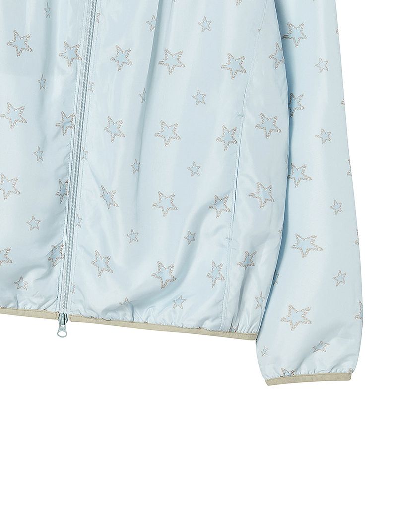 SHIRRING WINDBREAKER LIGHT BLUE