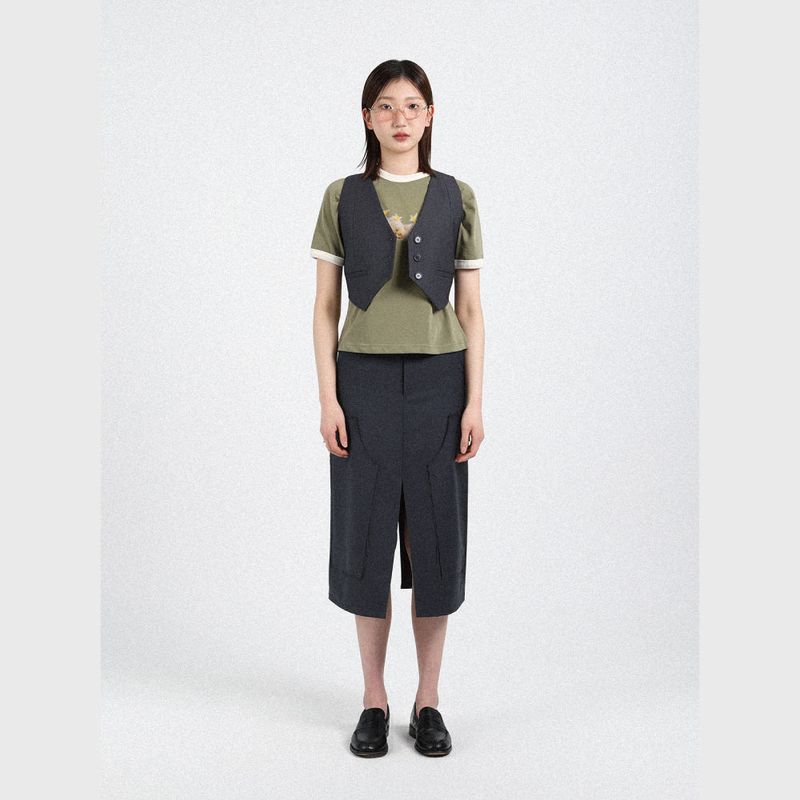 cottonrebirthclub（コットンリバースクラブ）の「アートワークラグランショートスリーブTシャツ (カーキ)（トップス）」