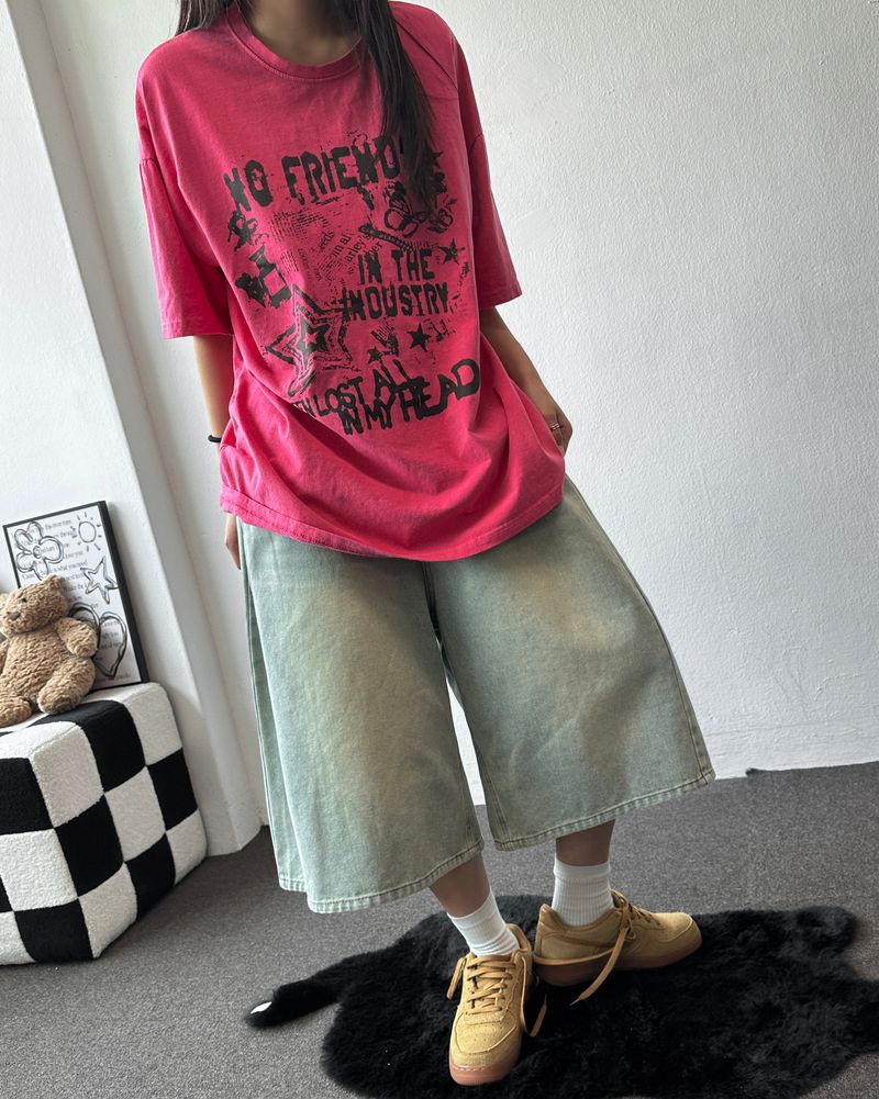 If Side Pintuck Denim Bermuda Shorts 3color