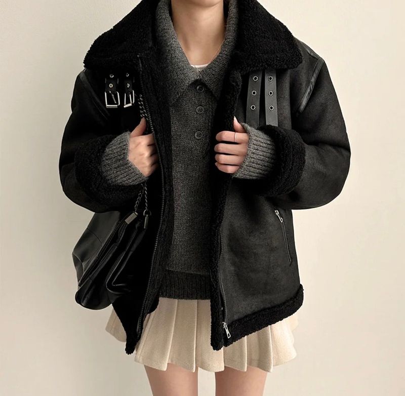 Jiu Buckle Point Overfit Mustang Jacket