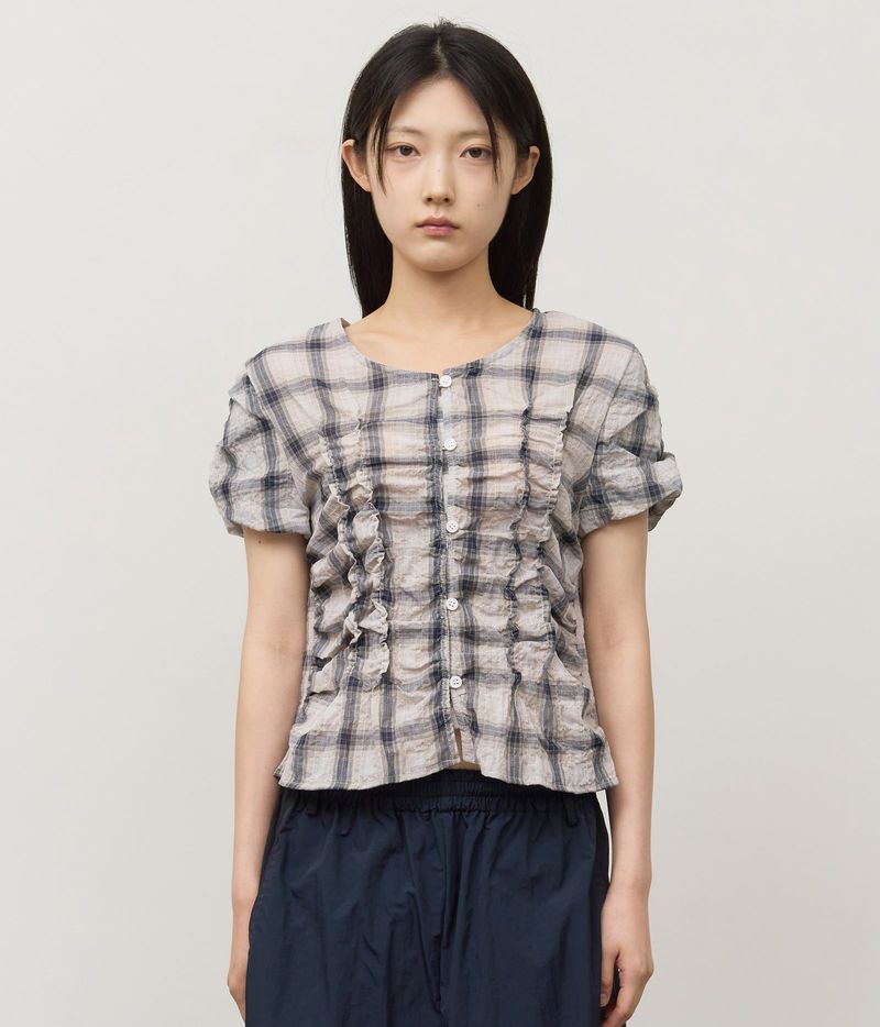 HIFIFNK（ハイファイファンク）の「(W) Heal Shirring Blouse（Tops）」
