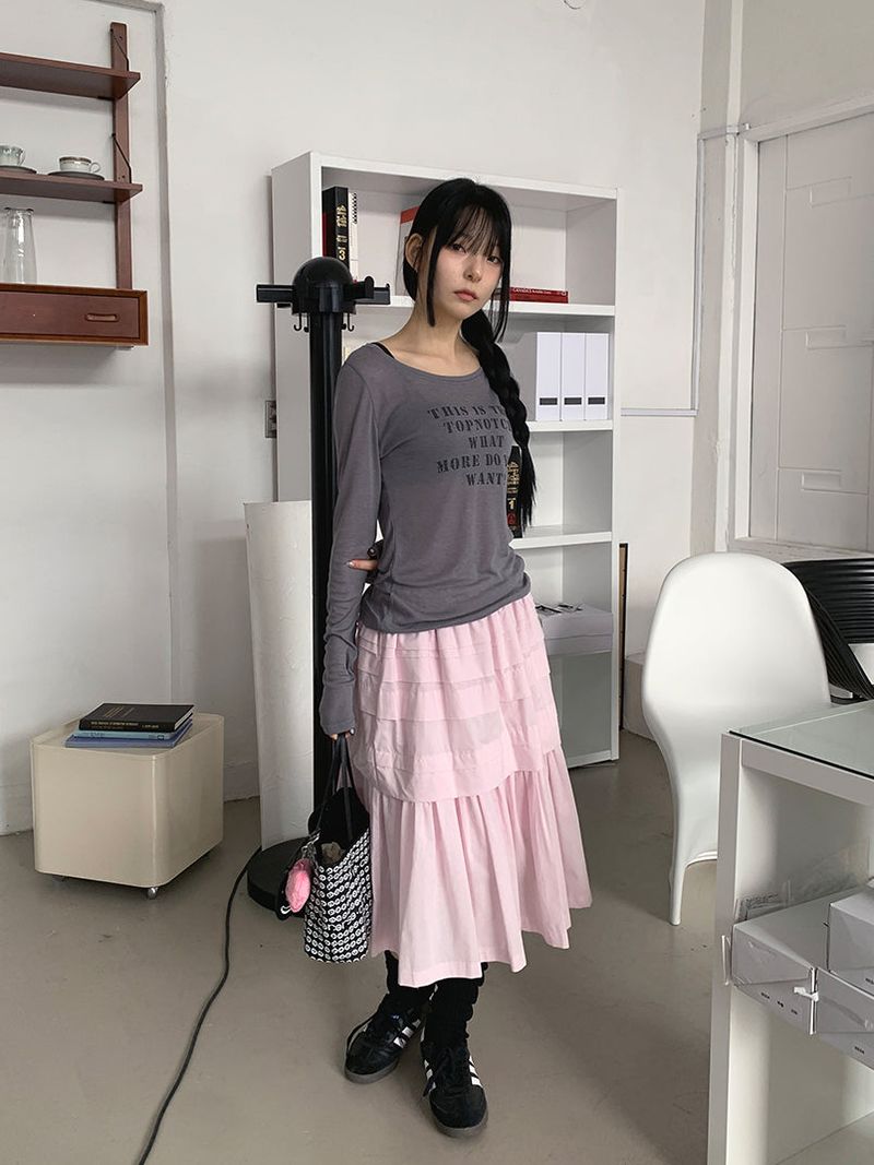 MILKY FRILL SKIRT (3C)