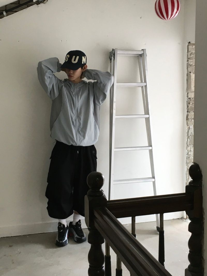 [Sweat.ver] Amekaji loose cargo sweatpants 4C