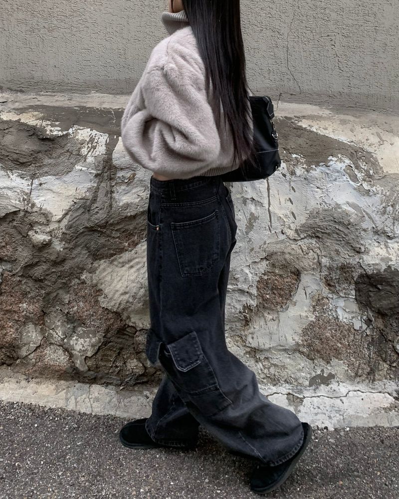 knit polar fur jumper