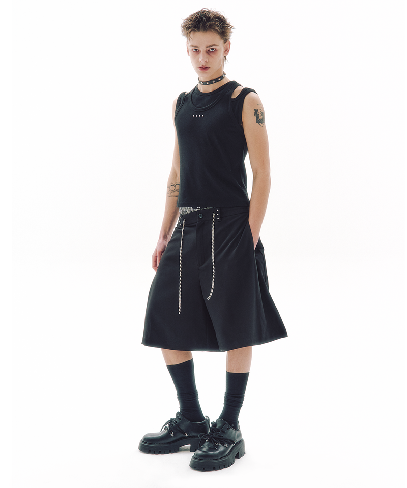 INDUCED OVERLAP SLEEVELESS