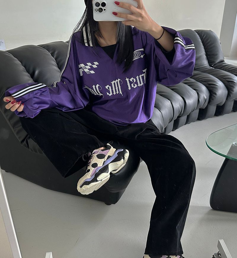 [UNISEX] Track collar biker sweatshirt