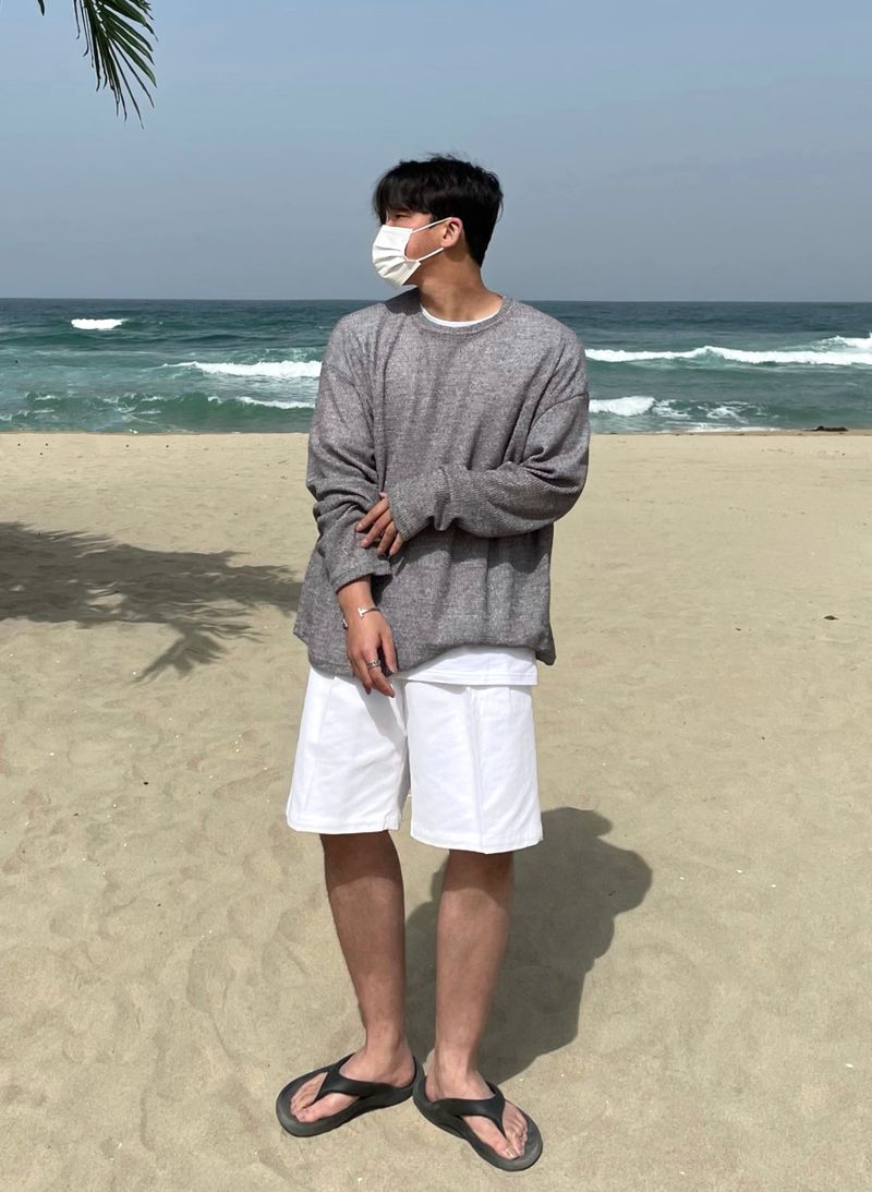 PORT COTTON TWO TUCK HALF PANTS(5COLOR)