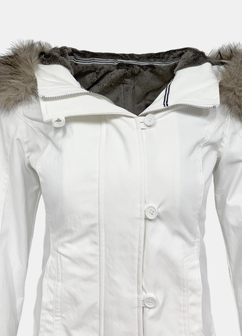 Mode Fur-Hood Short Jumper