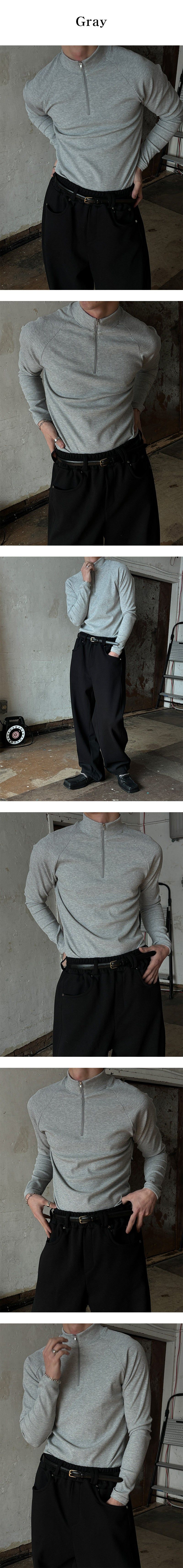[S/S] Raglan golgi muscle half zip up(2color)