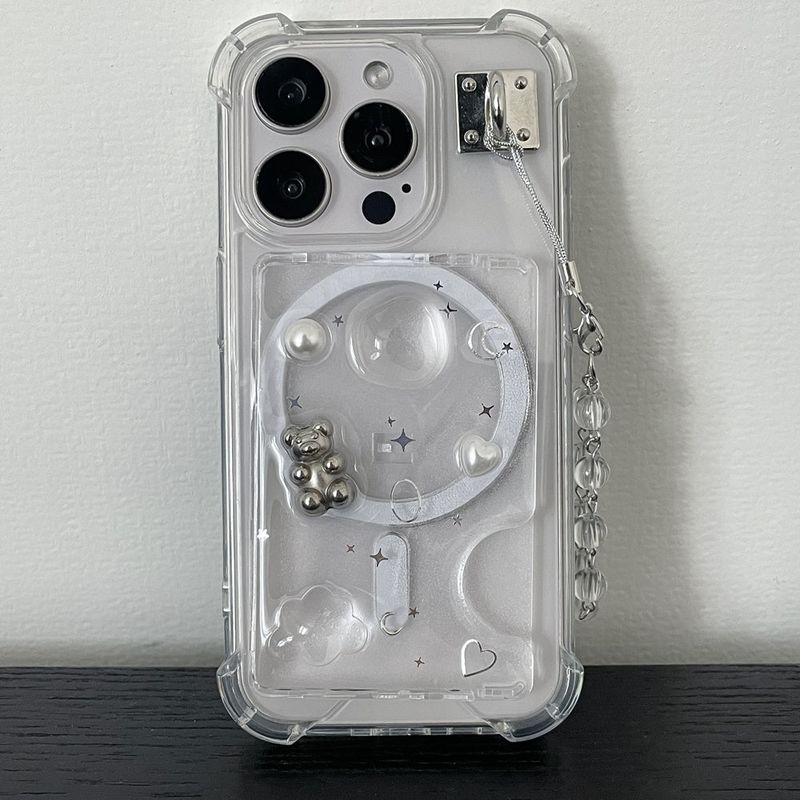 [made]Silver bear magsafe card wallet 