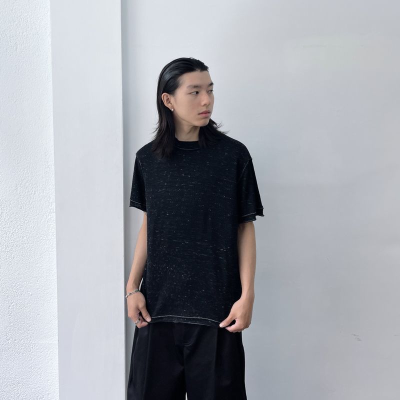 Speckled Reverse Seam Tee