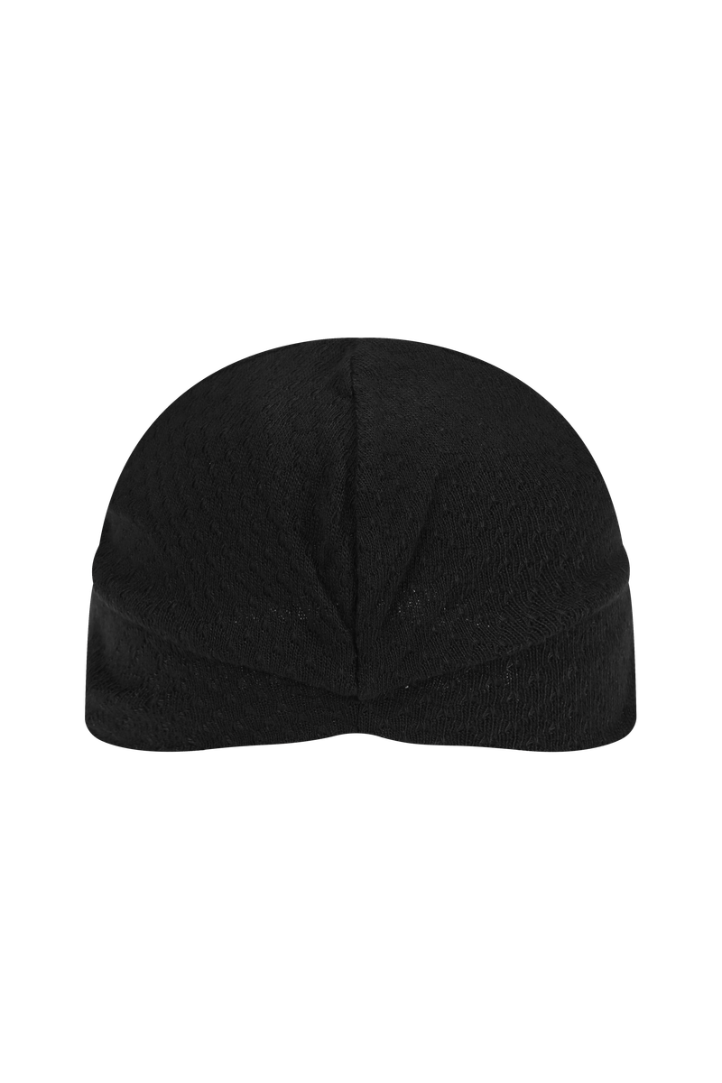 Black RS ribbon summer beanie
