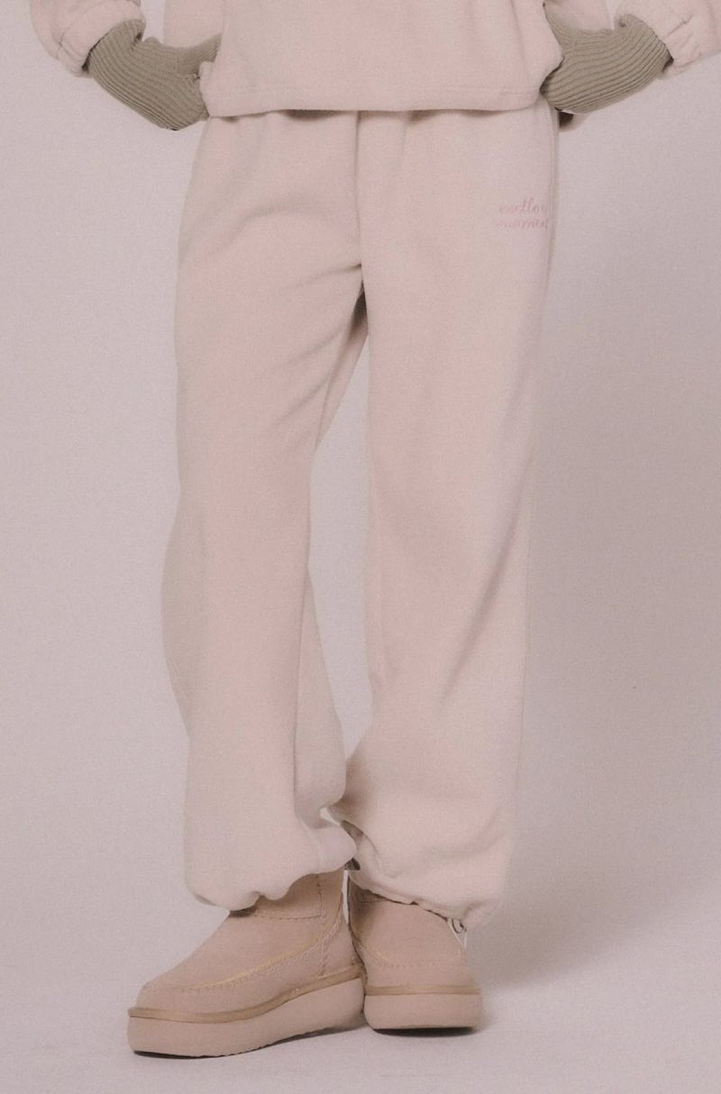 FLEECE 2WAY PANTS (Light beige)