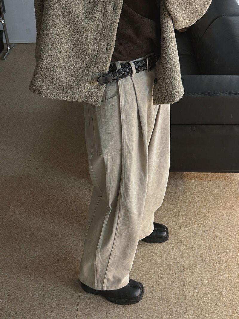 ASCLO（エジュクロ）の「ASCLO Two Tuck Wide Cotton Pants (3color)（Pants）」