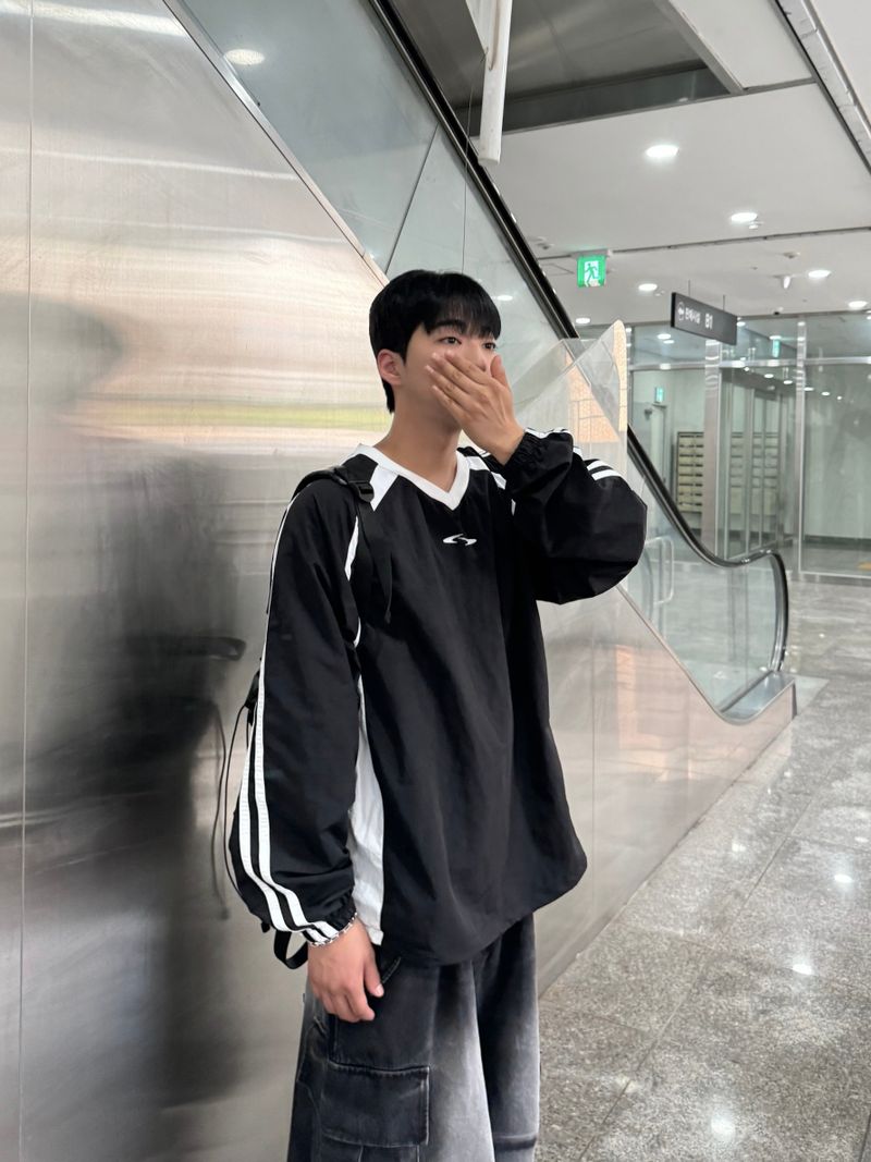 twin nylon sweatshirt