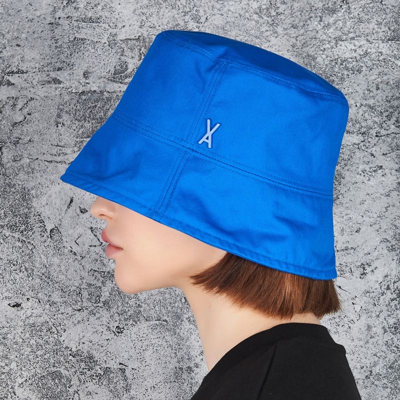 Stud Drop Over Fit Bucket Hat Blue
