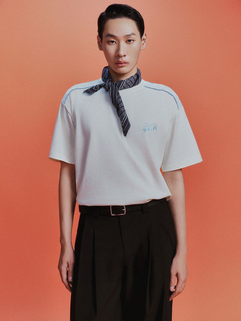 DVRK PRIVÉ PATH MONOGRAM TEE - BLUE