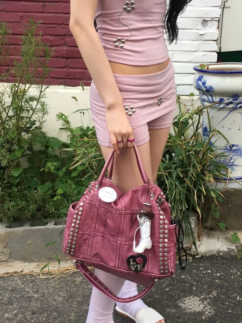 Vintage Stud Boston Bag