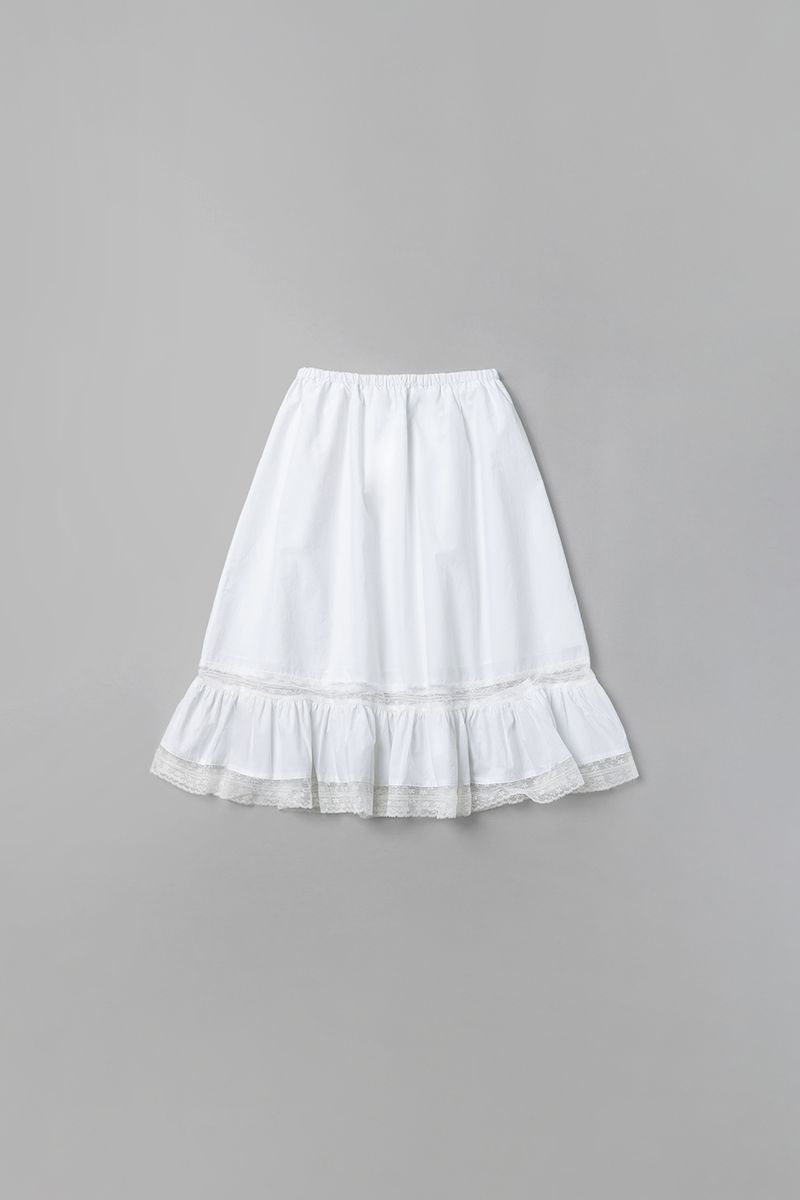 Faye lace skirt_ivory