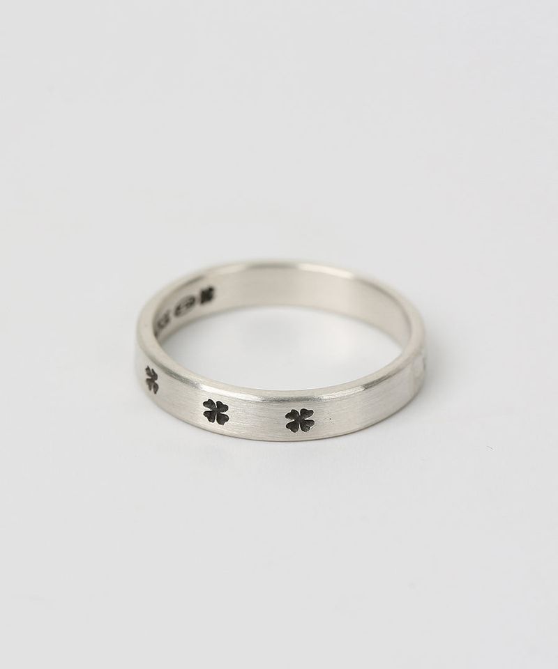 Clover simple rail ring BK (925 silver)