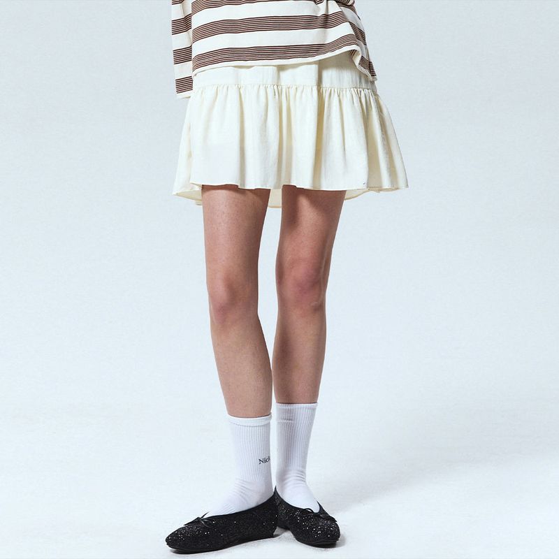 MINI FLARED SKIRT_BLACK