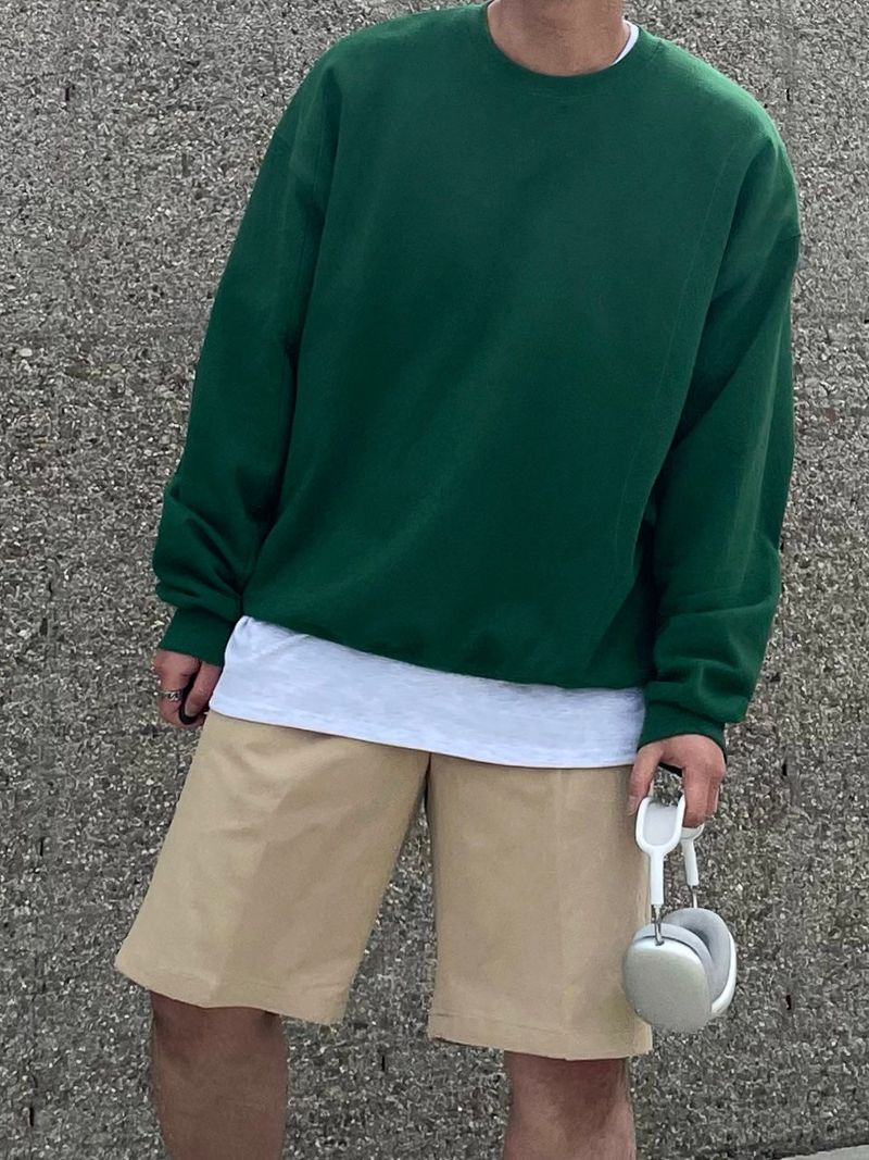 PORT COTTON TWO TUCK HALF PANTS(5COLOR)