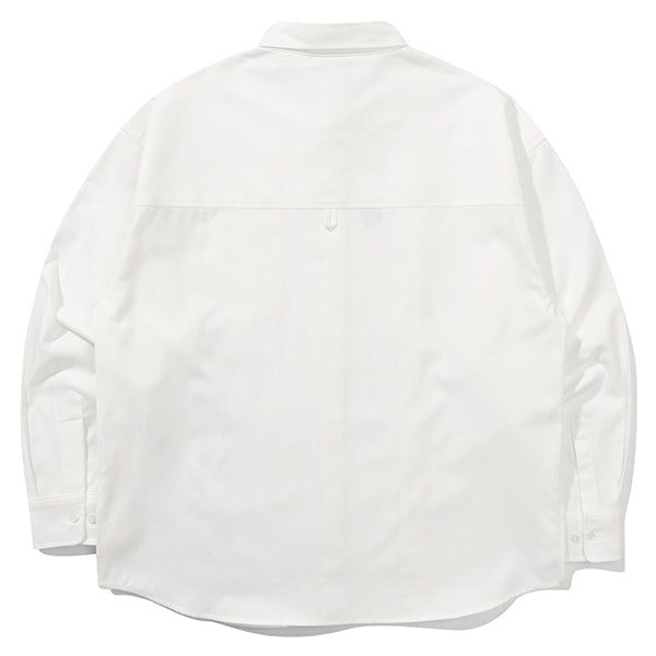 DOUBLE BUTTON OXFORD SHIRT_WHITE