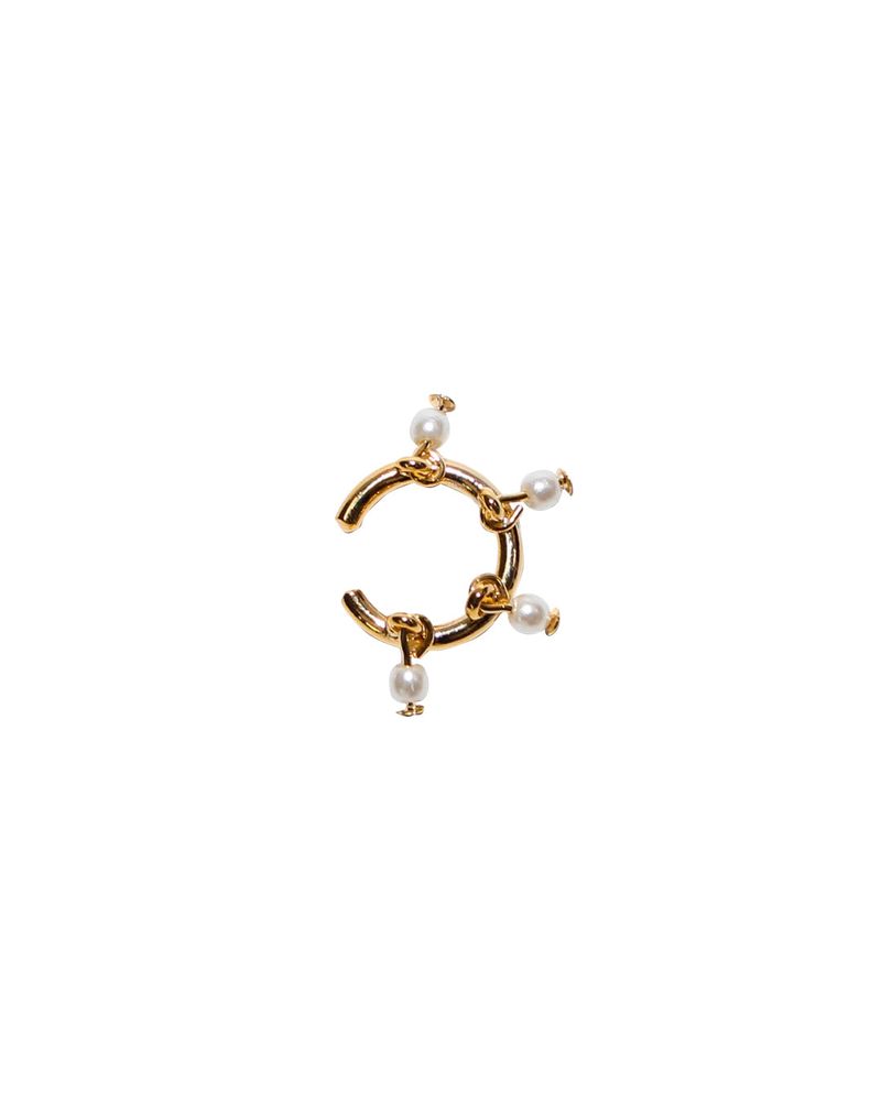 Lace pearl gold earcuff