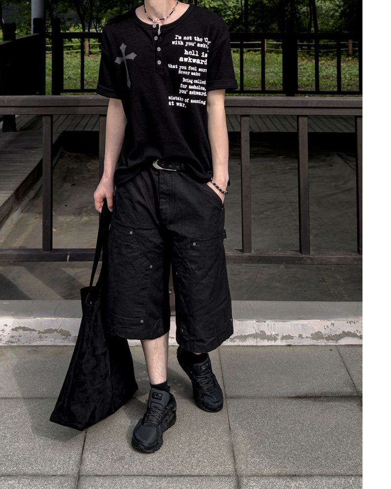 Carbon Double Knee Bermuda Pants