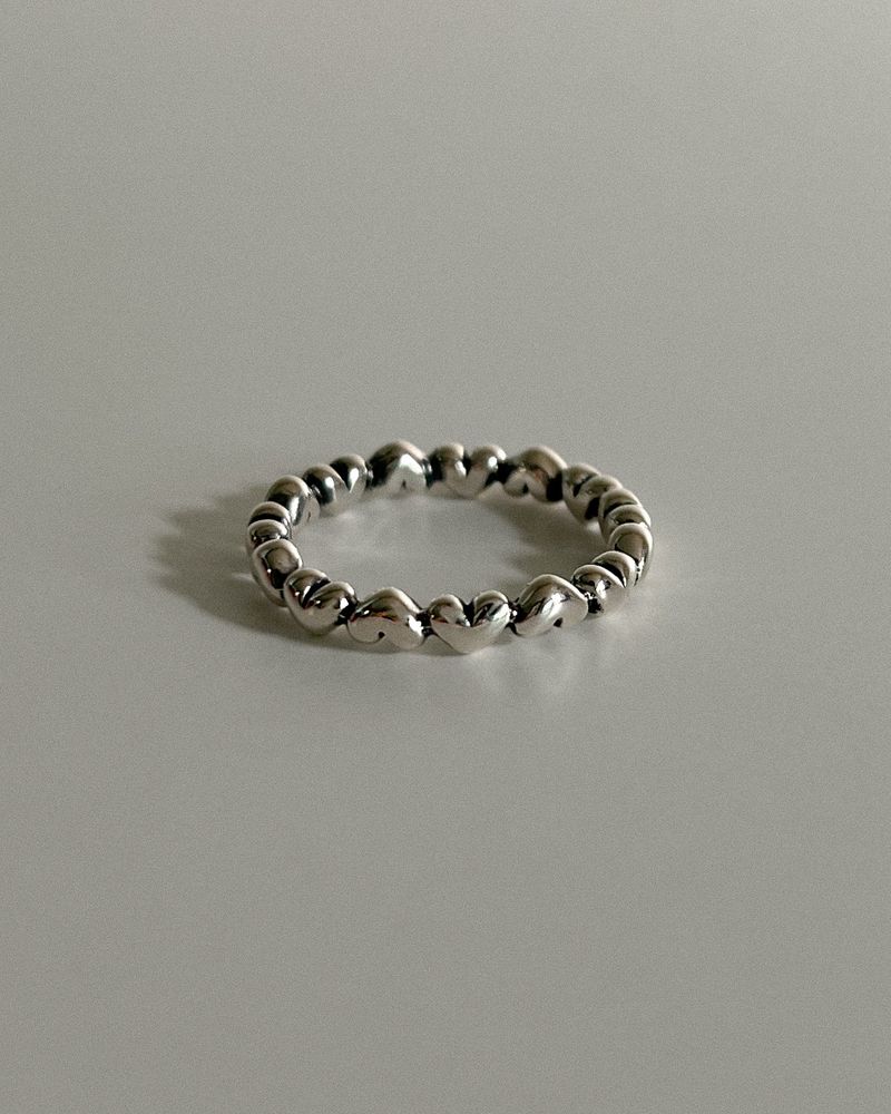 Derby heart ring (silver) *1PCS