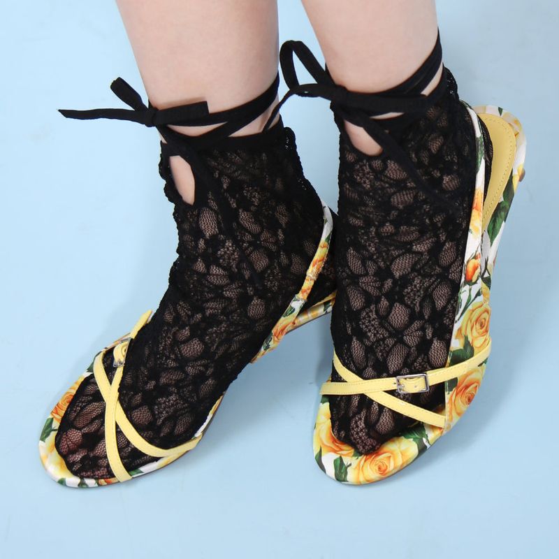 onnitella（オニテラ）の「ankle strap lace socks (black)（Fashion Accessories）」