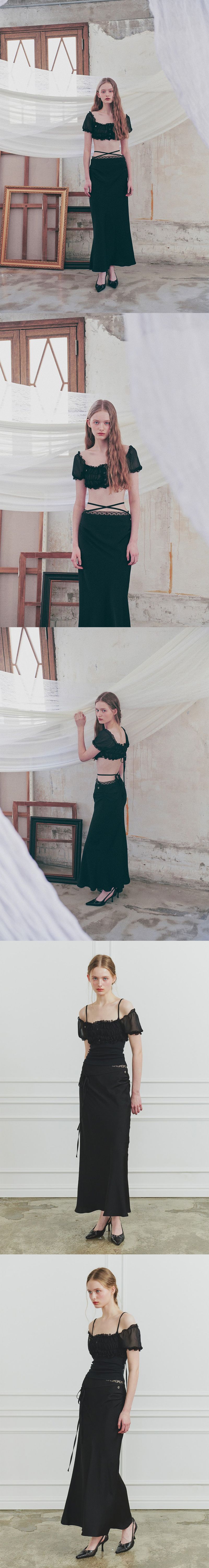 JADE LONG SKIRT black